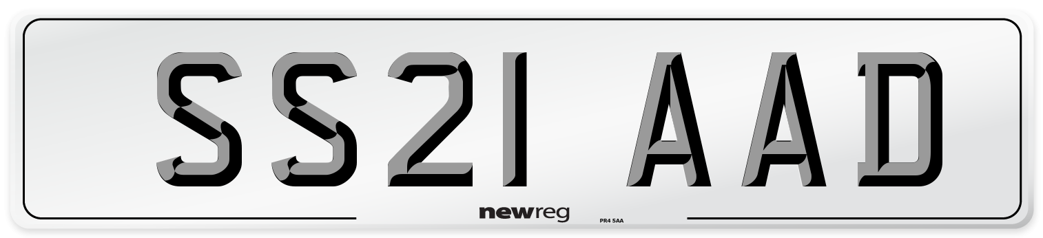 SS21 AAD Number Plate from New Reg